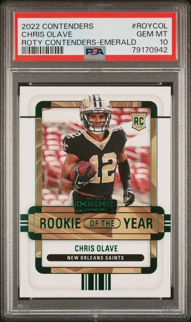 2022 Panini Contenders Of The Year Contenders Emerald Roycol Chris Olave #no-number card image