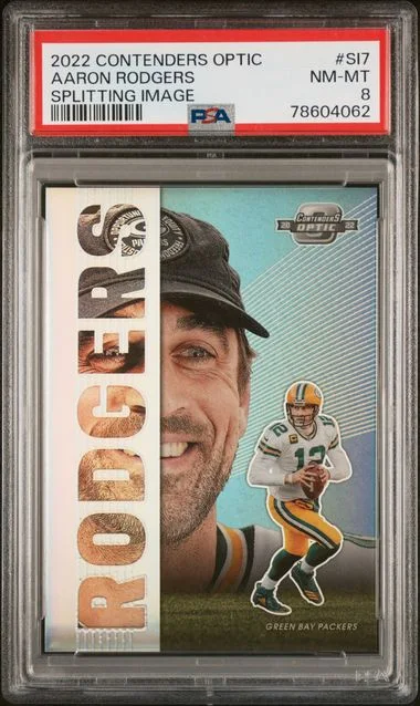 2022 Panini Contenders Optic Aaron Rodgers Splitting Image #Si7 card image