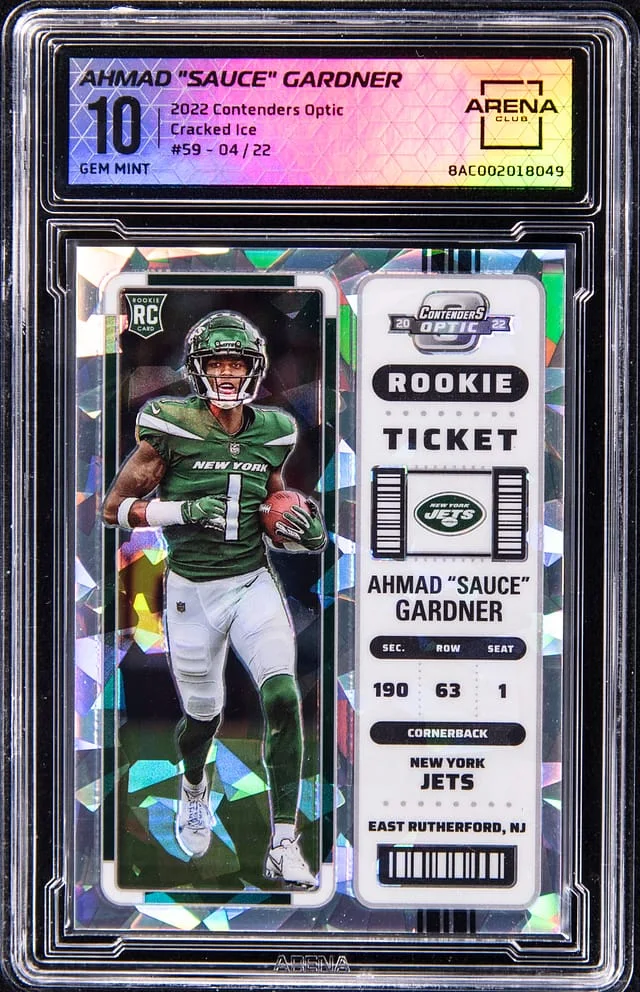 2022 Panini Contenders Optic Ahmad Sauce Gardner - AC Cracked Ice #59 card image