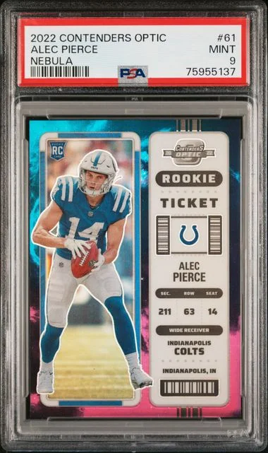 2022 Panini Contenders Optic Alec Pierce Nebula #61 card image