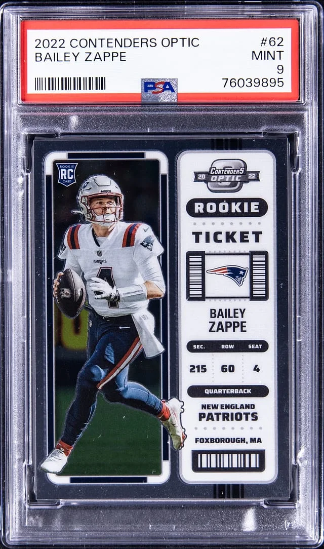 2022 Panini Contenders Optic Bailey Zappe #62 card image