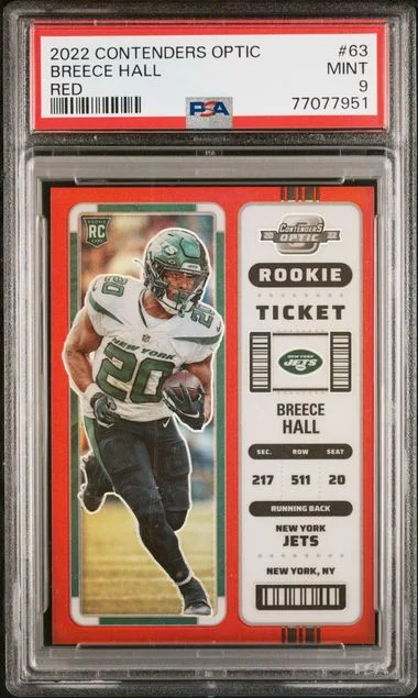 2022 Panini Contenders Optic Breece Hall Red #63 card image