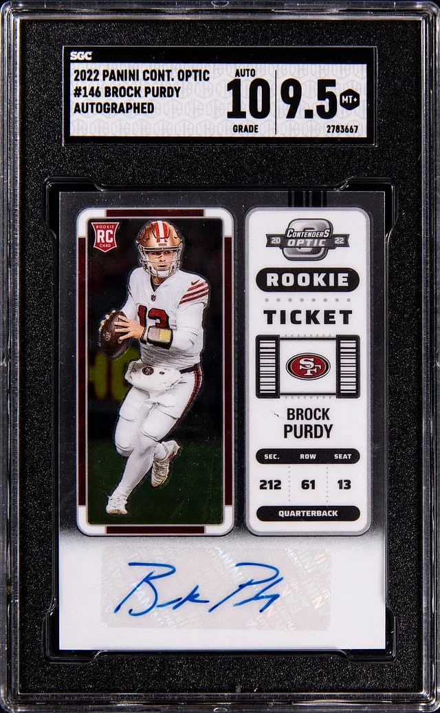 2022 Panini Contenders Optic Brock Purdy Autographed #146 card image
