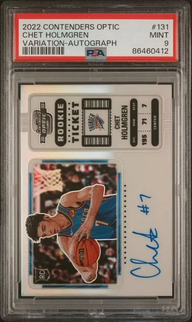 2022 Panini Contenders Optic Chet Holmgren Variation-Autograph #131 card image