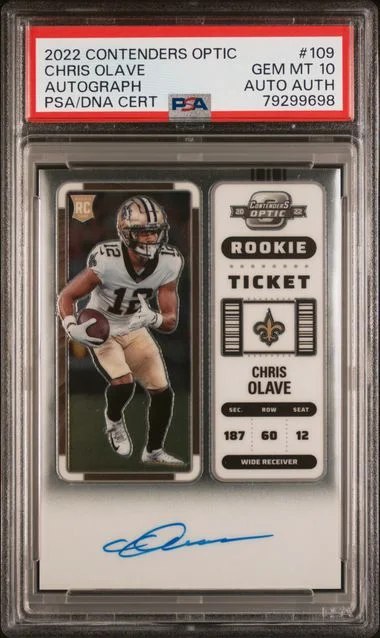 2022 Panini Contenders Optic Chris Olave Autograph #109 card image