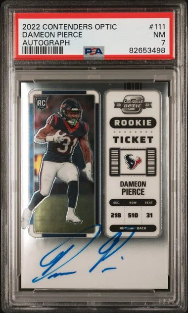 2022 Panini Contenders Optic Dameon Pierce Ticket Autograph #111 card image