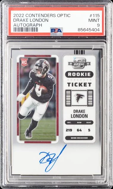 2022 Panini Contenders Optic Drake London Autograph #115 card image