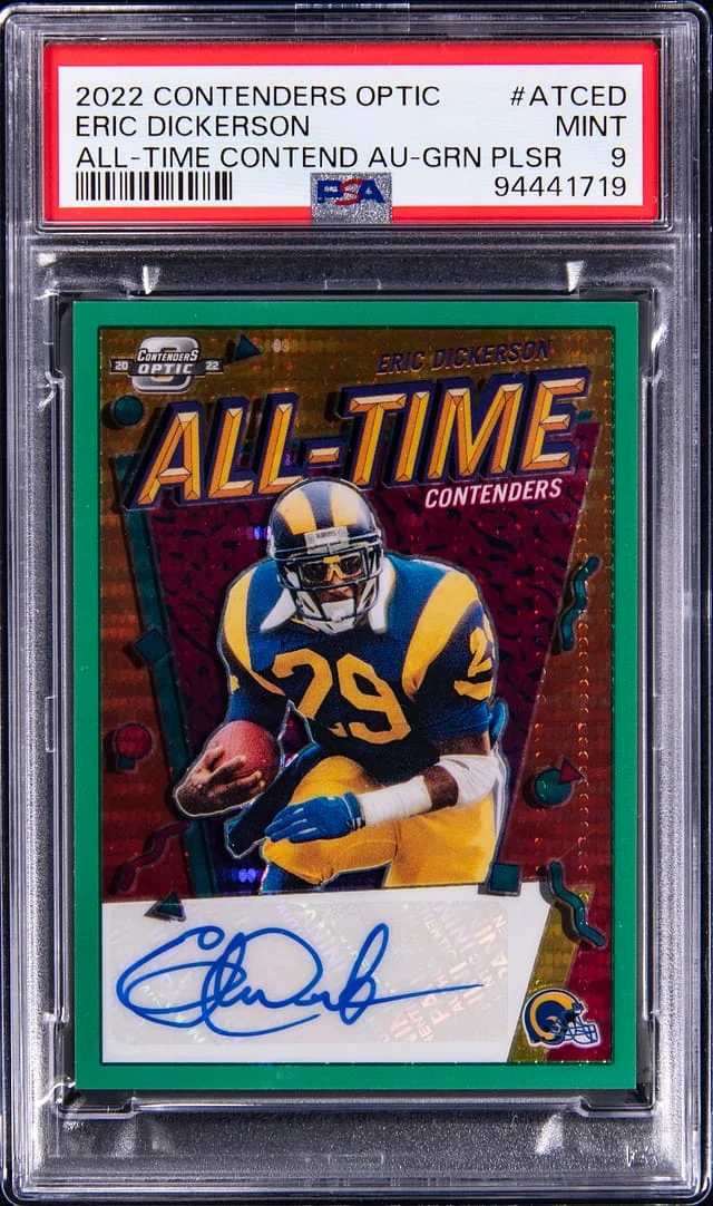 2022 Panini Contenders Optic Eric Dickerson All-Time Contenders Autograph #ATC-ED card image