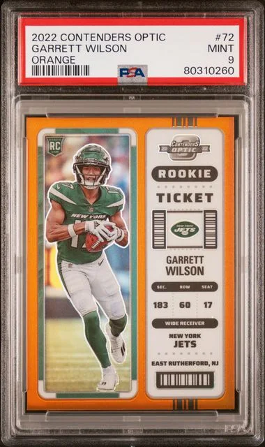2022 Panini Contenders Optic Garrett Wilson Orange #72 card image