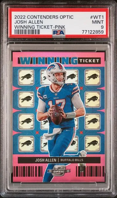 2022 Panini Contenders Optic Josh Allen Winning Ticket Pink #Wt1 card image