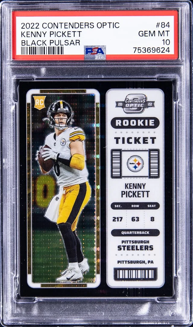 2022 Panini Contenders Optic Kenny Pickett Gold #84 card image