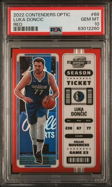 2022 Panini Contenders Optic Luka Doncic Red #69 card image