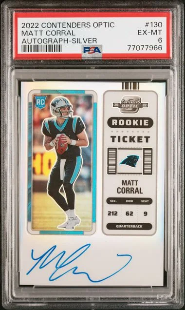 2022 Panini Contenders Optic Matt Corral Autograph-Silver #130 card image