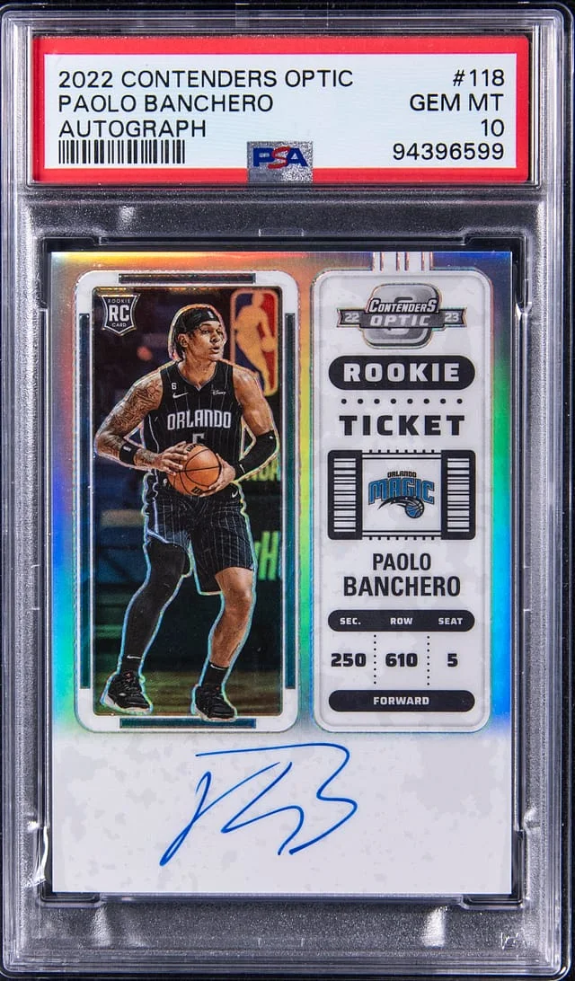 2022 Panini Contenders Optic Paolo Banchero Autograph #118 card image