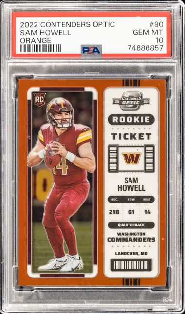 2022 Panini Contenders Optic Sam Howell Orange #90 card image