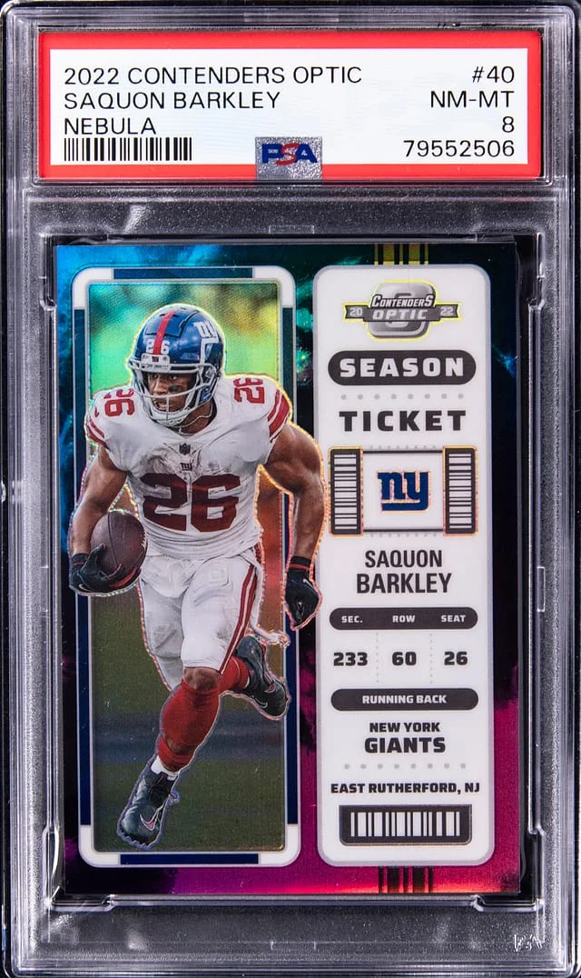 2022 Panini Contenders Optic Saquon Barkley Nebula #40 card image