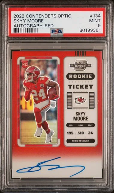 2022 Panini Contenders Optic Skyy Moore Autograph-Red #134 card image