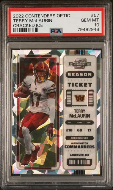2022 Panini Contenders Optic Terry McLaurin Cracked Ice #57 card image