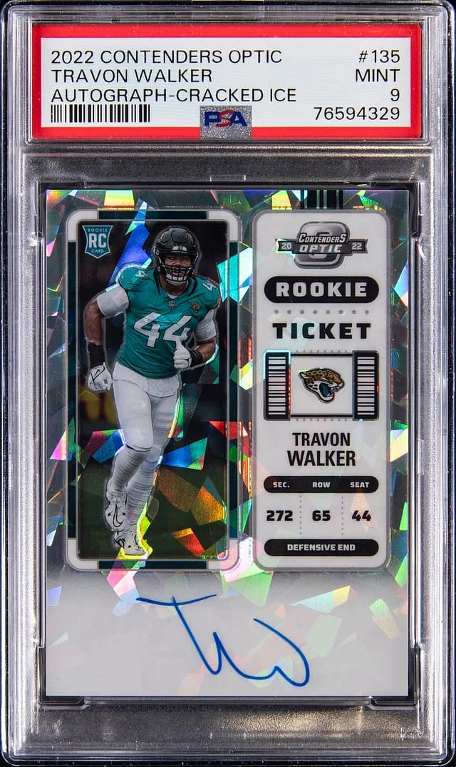 2022 Panini Contenders Optic Travon Walker Autograph Silver #135 card image