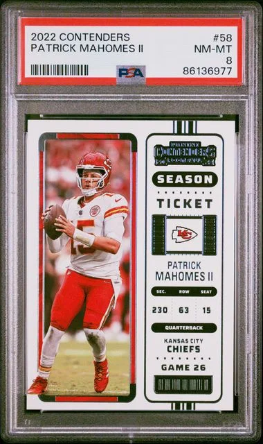 2022 Panini Contenders Patrick Mahomes II #58 card image