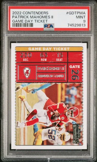 2022 Panini Contenders Patrick Mahomes II Game Day Ticket #GDT-PMA card image