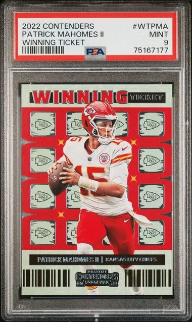 2022 Panini Contenders Patrick Mahomes II Winning Ticket #WT-PMA card image