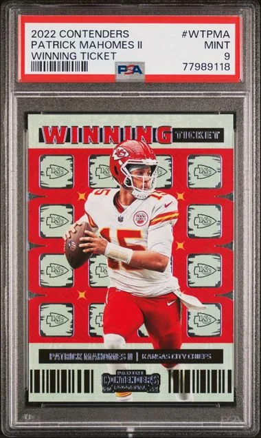 2022 Panini Contenders Patrick Mahomes II Winning Ticket #WTPMA card image