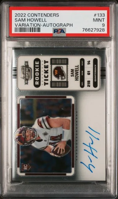 2022 Panini Contenders Sam Howell Variation-Autograph #133 card image