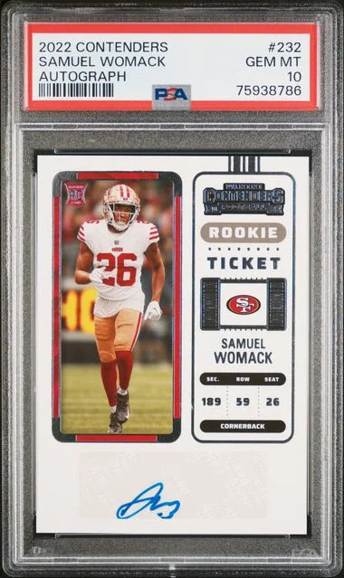 2022 Panini Contenders Samuel Womack Autograph #232 card image