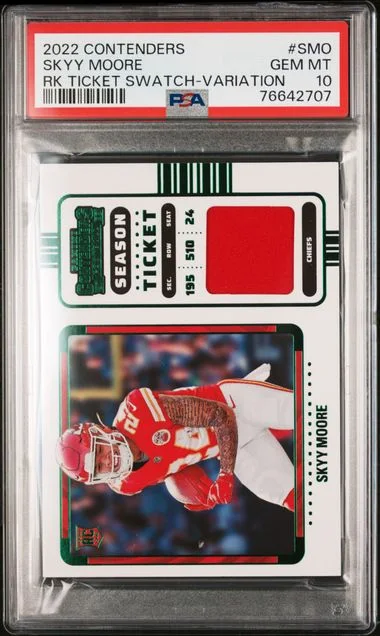 2022 Panini Contenders Ticket Swatches Variation Smo Skyy Moore #no-number card image