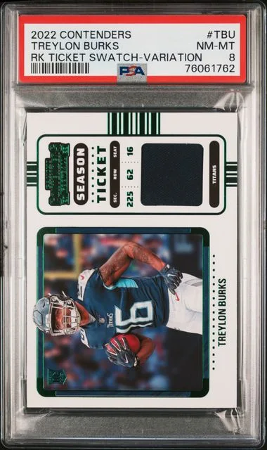 2022 Panini Contenders Ticket Swatches Variation Tbu Treylon Burks #no-number card image