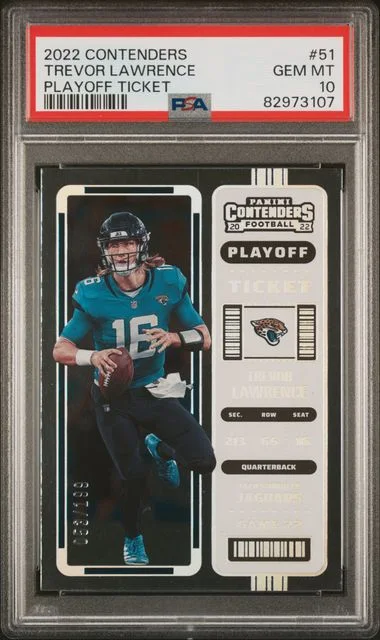 2022 Panini Contenders Trevor Lawrence Playoff Ticket #51 card image