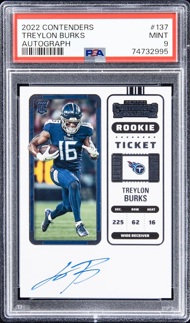 2022 Panini Contenders Treylon Burks Autograph #137 card image
