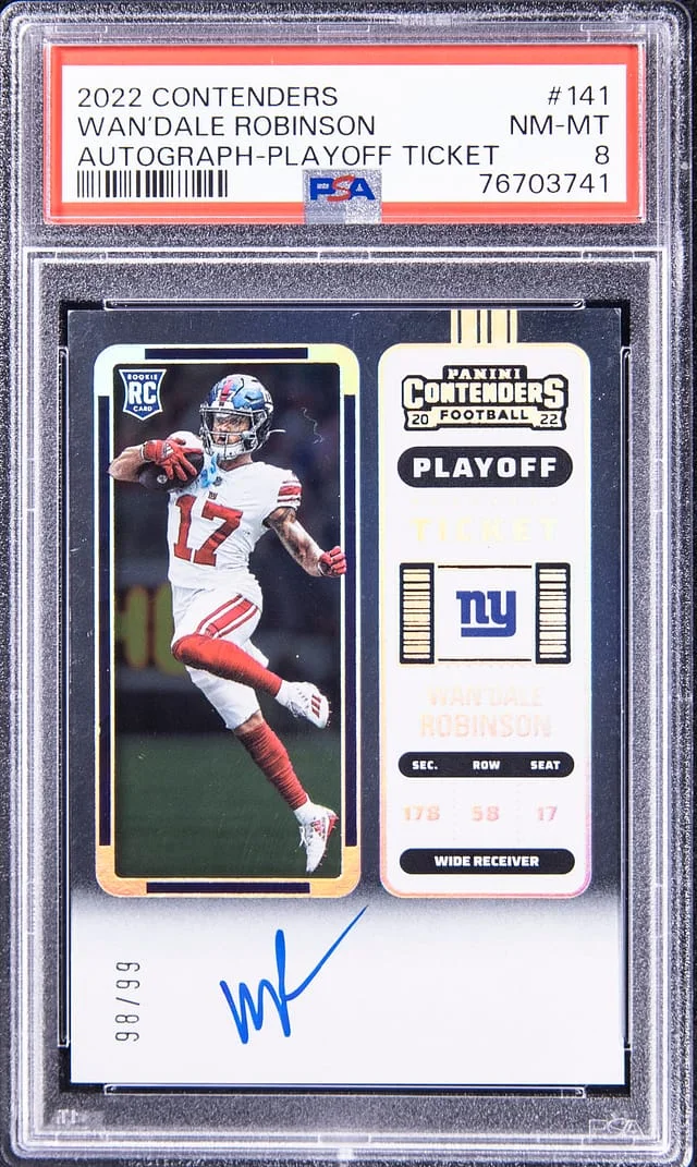 2022 Panini Contenders Wan'Dale Robinson Autograph Playoff Ticket #141 card image
