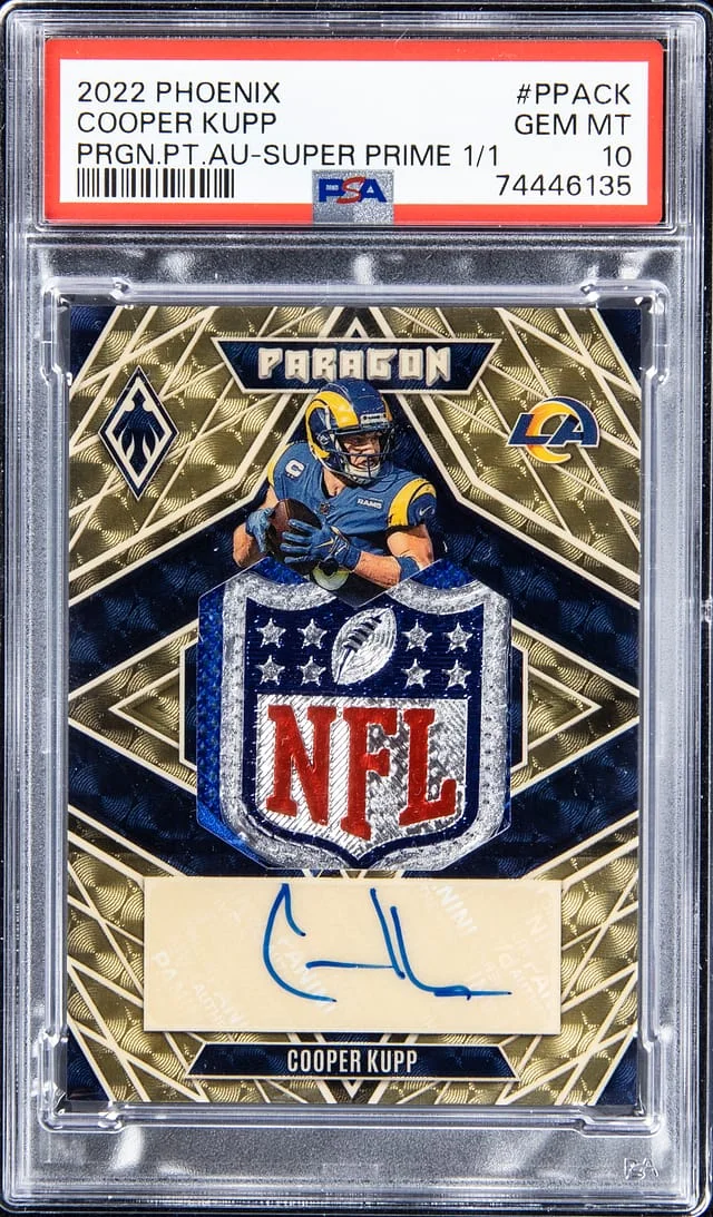 2022 Panini Cooper Kupp Phoenix Paragon Patch Autographs Super Prime NFL Shield #PPA-CK card image