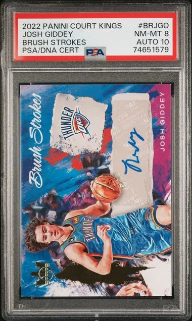 2022 Panini Court Kings Brush Strokes Brjgo Josh Giddey #no-number card image