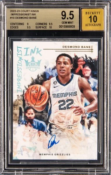 2022 Panini Court Kings Desmond Bane Impressionist Ink #IIDMG card image