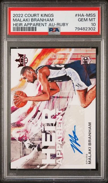 2022 Panini Court Kings Malaki Branham Heir Apparent Autographs Ruby #HA-MSS card image