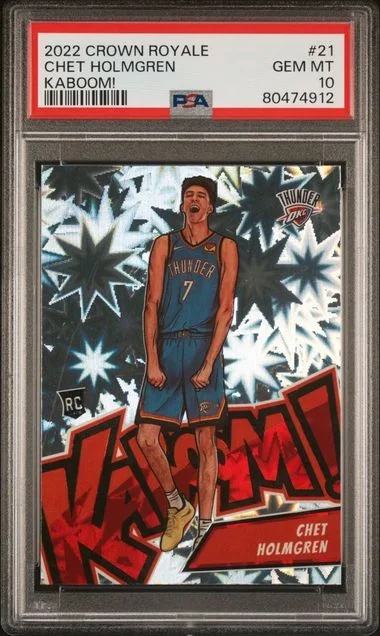 2022 Panini Crown Royale Chet Holmgren Kaboom! #21 card image