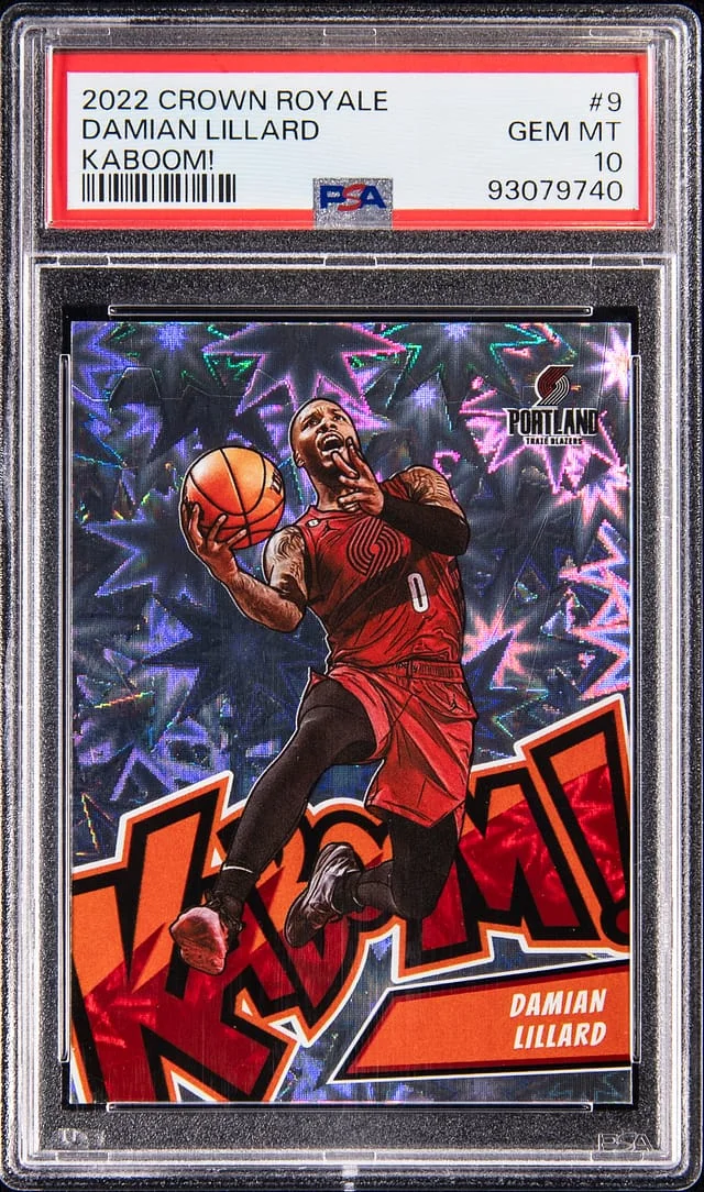 2022 Panini Crown Royale Damian Lillard Kaboom! #9 card image