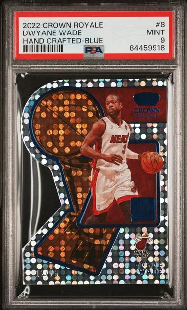 2022 Panini Crown Royale Dwyane Wade Hand Crafted Blue #8 card image