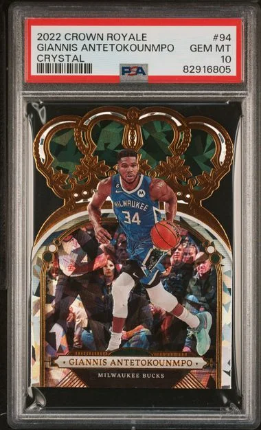 2022 Panini Crown Royale Giannis Antetokounmpo Crystal #94 card image