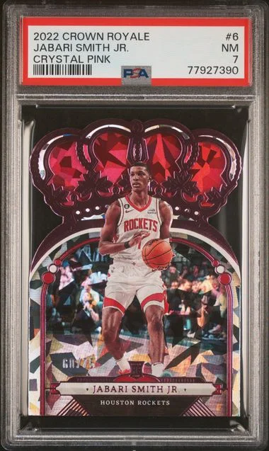 2022 Panini Crown Royale Jabari Smith Jr. Crystal Pink #6 card image
