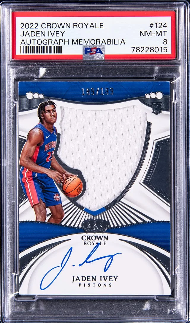 2022 Panini Crown Royale Jaden Ivey Silhouettes Autograph Memorabilia #124 card image