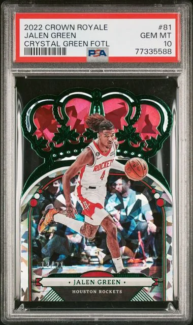 2022 Panini Crown Royale Jalen Crystal Green Fotl #81 card image