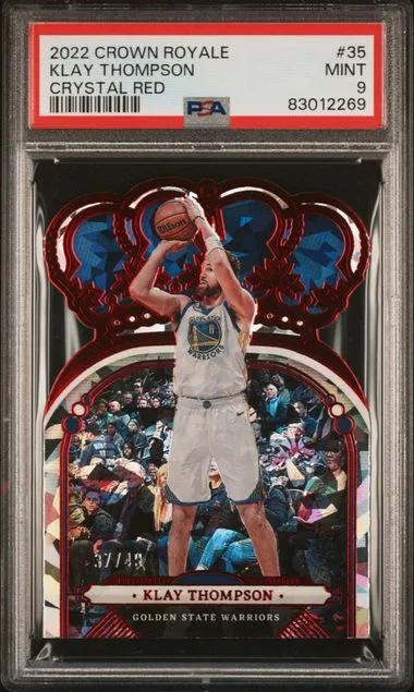 2022 Panini Crown Royale Klay Thompson Crystal Red #35 card image