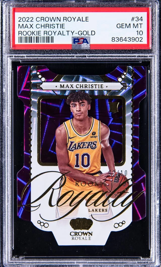 2022 Panini Crown Royale Max Christie Royalty Die-Cut Gold #34 card image
