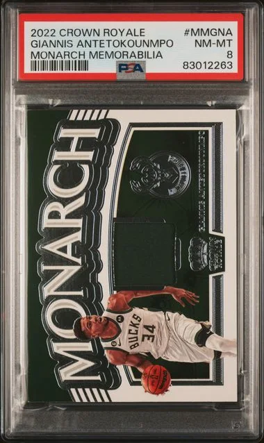2022 Panini Crown Royale Monarch Memorabilia Mmgna Giannis Antetokounmpo #no-number card image