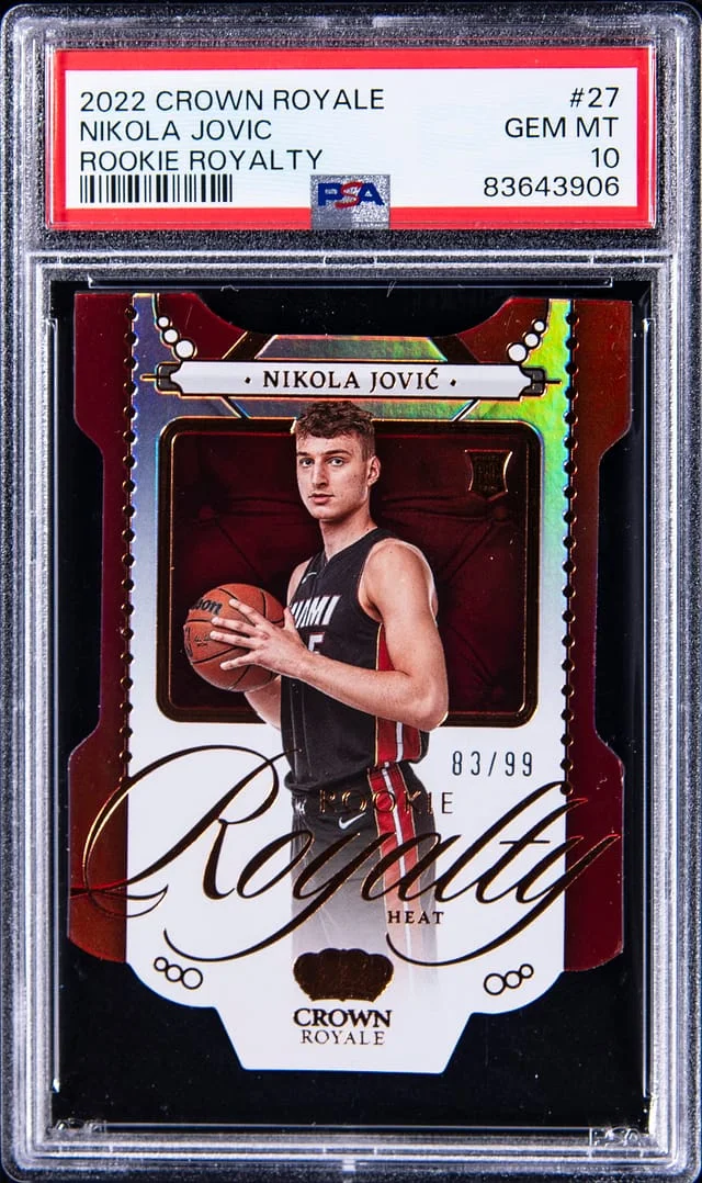 2022 Panini Crown Royale Nikola Jovic Royalty Die-Cut #27 card image