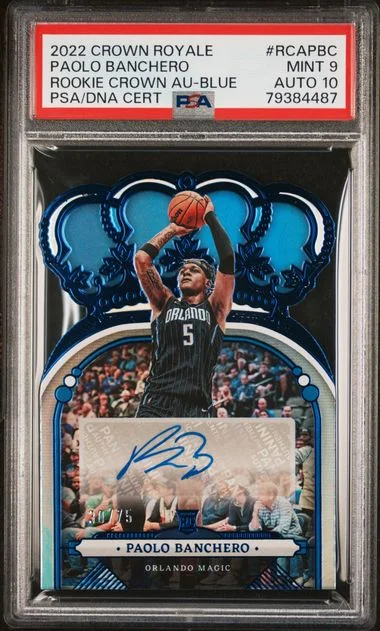 2022 Panini Crown Royale Paolo Banchero Crown Autographs Blue #RCAPBC card image